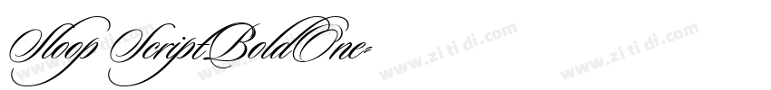 Sloop ScriptBoldOne字体转换